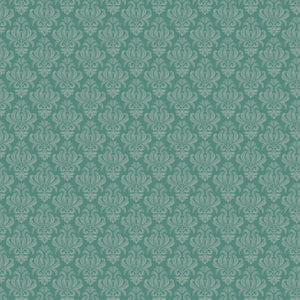Fleurs & Flutter Collection-Damask-Light Turquoise-100% Cotton-50250106-01
