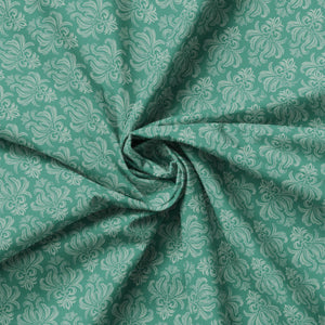 Fleurs & Flutter Collection-Damask-Light Turquoise-100% Cotton-50250106-01