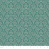 Fleurs & Flutter Collection-Damask-Light Turquoise-100% Cotton-50250106-01