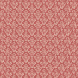 Fleurs & Flutter Collection-Damask-Coral-100% Cotton-50250106-02