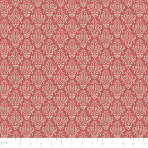 Fleurs & Flutter Collection-Damask-Coral-100% Cotton-50250106-02