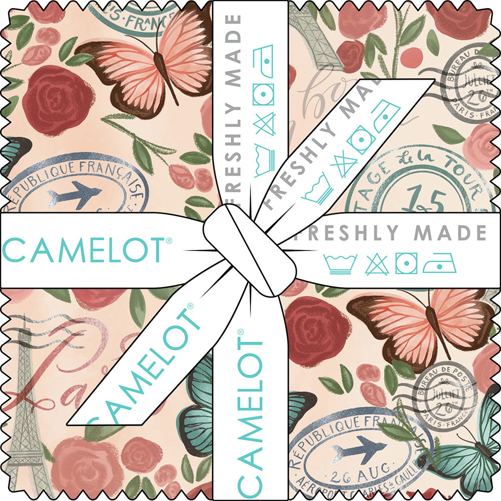 Fleurs & Flutter Collection 5" Charms (42 pieces)-Multi-100% Cotton-50250106CHA
