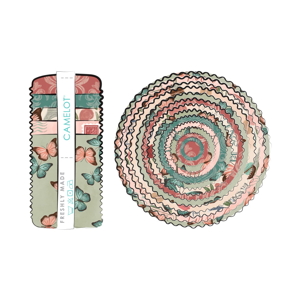 Fleurs & Flutter Collection 2 1/2" Strips (40 pieces)-Multi-100% Cotton-50250106STR