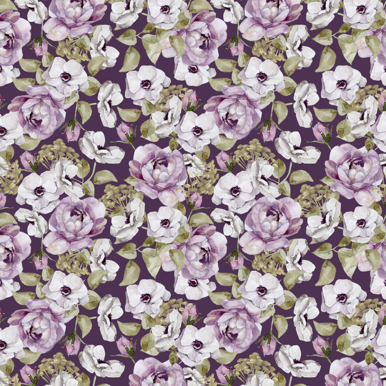 Morning Lilac Collection-Morning Bouquet-100% Cotton-Amethyst-52230101-02