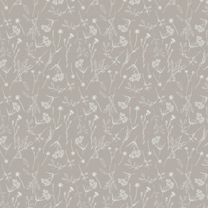 Morning Lilac Collection-Pressed Floral-100% Cotton-Grey-52230105-01