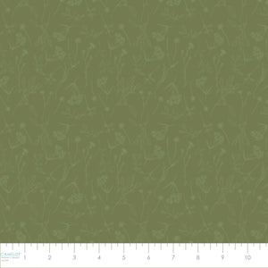 Morning Lilac Collection-Pressed Floral-100% Cotton-Green-52230105-03