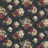 Dark Romance Collection-Blooming Beauty-Charcoal-100% Cotton-52240102-02