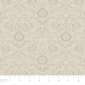 Dark Romance Collection-Opulent Damask-Cream-100% Cotton-52240103-01