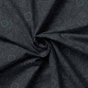 Dark Romance Collection-Opulent Damask-Charcoal-100% Cotton-52240103-02