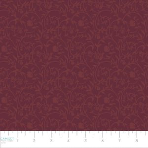 Dark Romance Collection-Briars and Blossoms-Burgundy-100% Cotton-52240104-03