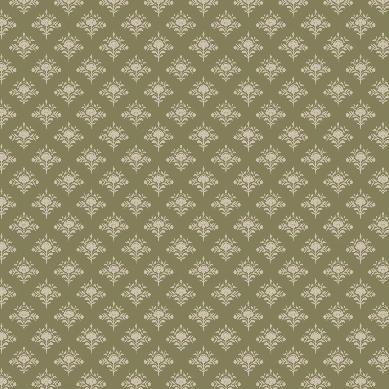 Dark Romance Collection-Dainty Damask-Olive-100% Cotton-52240105-01