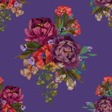 Grand Bloom Collection-Lovely Bouquet-Purple-100% Cotton-52260102-02