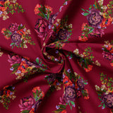 Grand Bloom Collection-Lovely Bouquet-Burgundy-100% Cotton-52260102-03