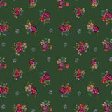 Collection Grande Floraison-Fleurettes-Vert-100% Coton-52260103-03