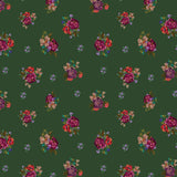Collection Grande Floraison-Fleurettes-Vert-100% Coton-52260103-03