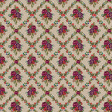 Grand Bloom Collection-Floral Trellis-Cream-100% Cotton-52260104-01