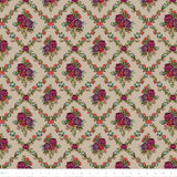 Grand Bloom Collection-Floral Trellis-Cream-100% Cotton-52260104-01
