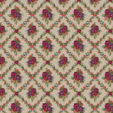 Grand Bloom Collection-Floral Trellis-Cream-100% Cotton-52260104-01