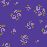 Collection Grande Floraison-Fleurs Délicates-Violet-100% Coton-52260106-02
