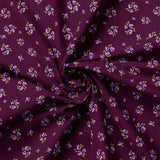 Grand Bloom Collection-Dainty Flowers-Aubergine-100% Cotton-52260106-03