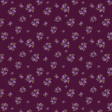 Grand Bloom Collection-Dainty Flowers-Aubergine-100% Cotton-52260106-03