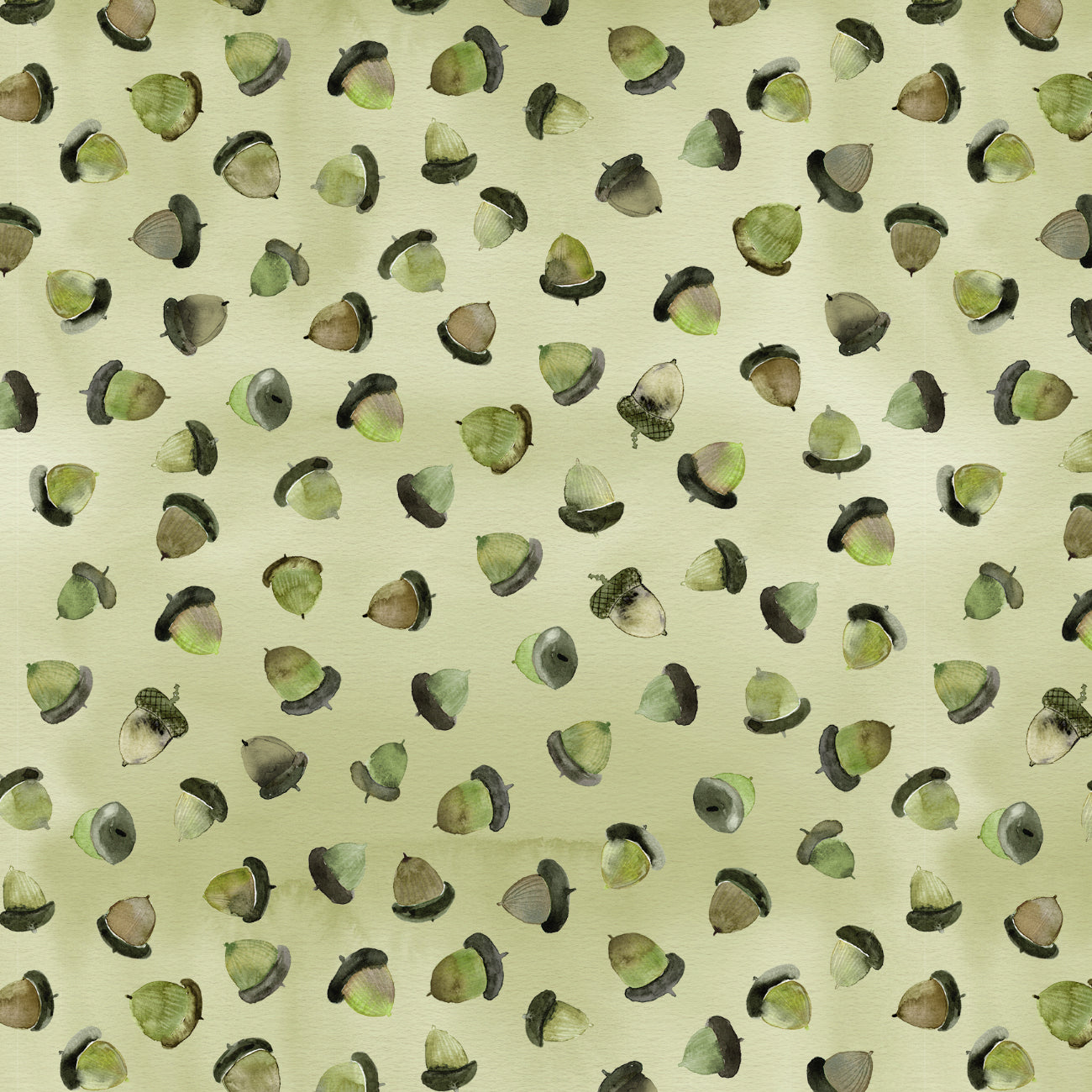 Gather Together Collection-Acorn Symphony-100% Cotton-Green