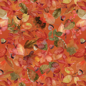 Gather Together Collection-Lush Undergrowth-100% Cotton-Orange