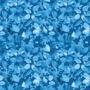 Wanderer of the Woods Collection-Lush Undergrowth-Blue-100% Cotton-55230305-04
