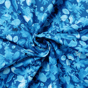 Wanderer of the Woods Collection-Lush Undergrowth-Blue-100% Cotton-55230305-04