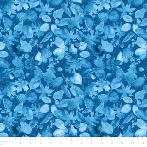 Wanderer of the Woods Collection-Lush Undergrowth-Blue-100% Cotton-55230305-04