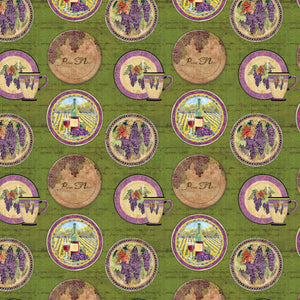 Aged Vineyard Collection-Medallions-100% Cotton-Green-55230505-01