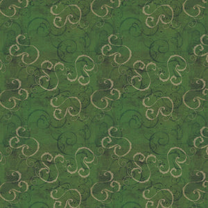 Aged Vineyard Collection-Scrolls-100% Cotton-Green-55230507-01