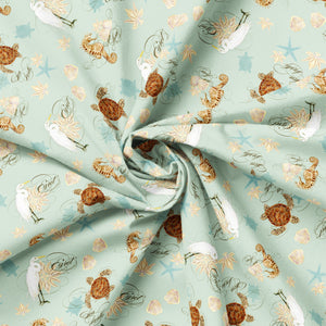 Coastal Waterways Collection-Treasure-Aqua-100% Cotton 55230603-01