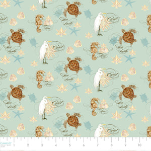 Coastal Waterways Collection-Treasure-Aqua-100% Cotton 55230603-01