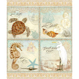 Coastal Waterways Collection-Coastal Postcards Panel-Multi-100% Cotton 55230608P-01