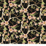 Bloom Tapestry Collection-Enchanting Ivy-Black-100% Cotton 55230801-01