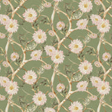 Bloom Tapestry Collection-Tangled Blooms-Sage-100% Cotton 55230802-03
