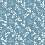 Peace and Wildflowers Collection-Slip Through Time-Blue-Quilting Fabrics-55240102-02