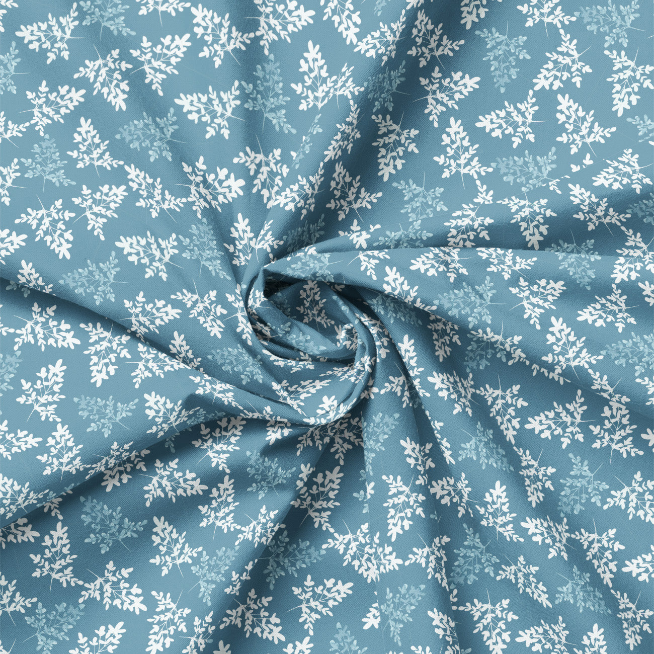 Peace and Wildflowers Collection-Slip Through Time-Blue-Quilting Fabrics-55240102-02