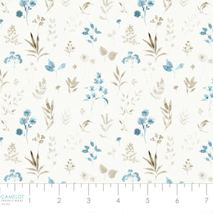 Peace and Wildflowers Collection-Mixed Wildflowers-Beige-Quilting Fabrics-55240103-01