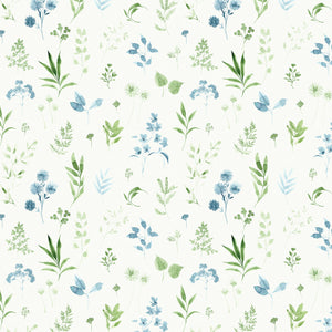 Peace and Wildflowers Collection-Mixed Wildflowers-Green-Quilting Fabrics-55240103-02