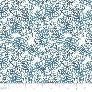 Peace and Wildflowers Collection-Floral Ripples-Blue-Quilting Fabrics-55240107-02