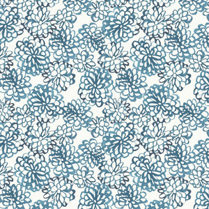 Peace and Wildflowers Collection-Floral Ripples-Blue-Quilting Fabrics-55240107-02