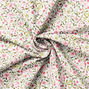 Fluttering Blooms Collection-Springtime in the Park-Cream-Quilting Fabrics-55240202-01