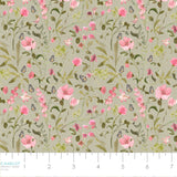 Fluttering Blooms Collection-Springtime in the Park-Sage-Quilting Fabrics-55240202-02