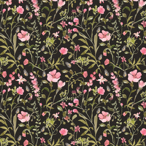 Fluttering Blooms Collection-Springtime in the Park-Charcoal-Quilting Fabrics-55240202-03