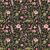 Fluttering Blooms Collection-Springtime in the Park-Charcoal-Quilting Fabrics-55240202-03