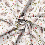 Fluttering Blooms Collection-Owl Ballads-Cream-Quilting Fabrics-55240203-01