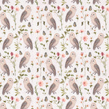 Fluttering Blooms Collection-Owl Ballads-Cream-Quilting Fabrics-55240203-01