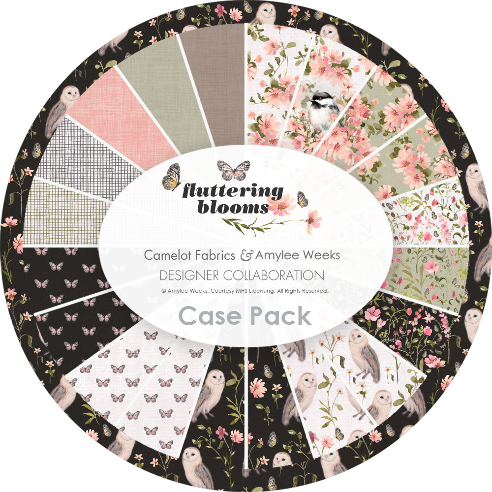 Fluttering Blooms Collection-Fluttering Blooms Collection Case Pack (140 Yards)-Multi-Quilting Fabrics-55240206CASE